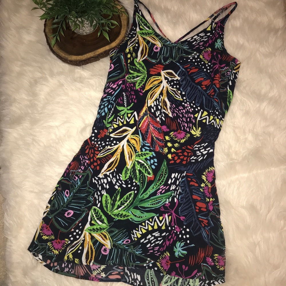 Topshop Slip Sexy Blue Mini Dress Size 2P Petite